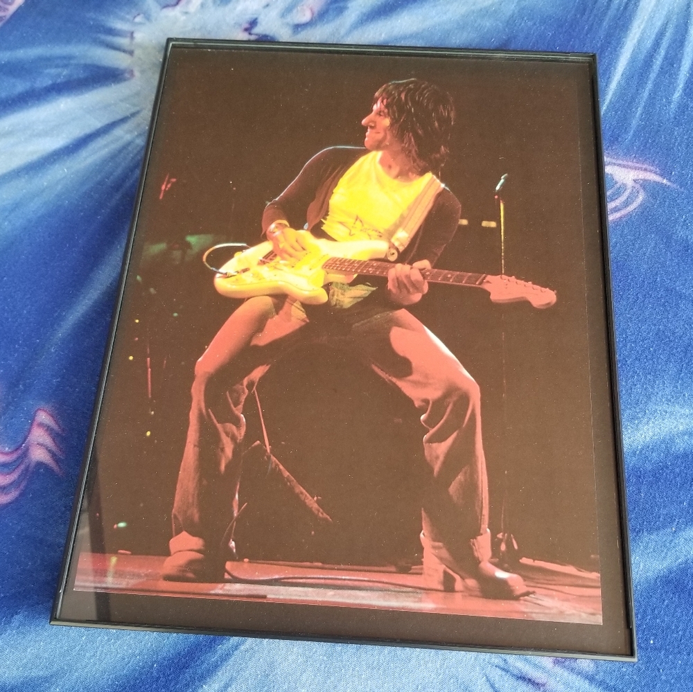 Jeff Beck On Guitar Concert Blues Music Rock And Roll Guitar Wall Decor